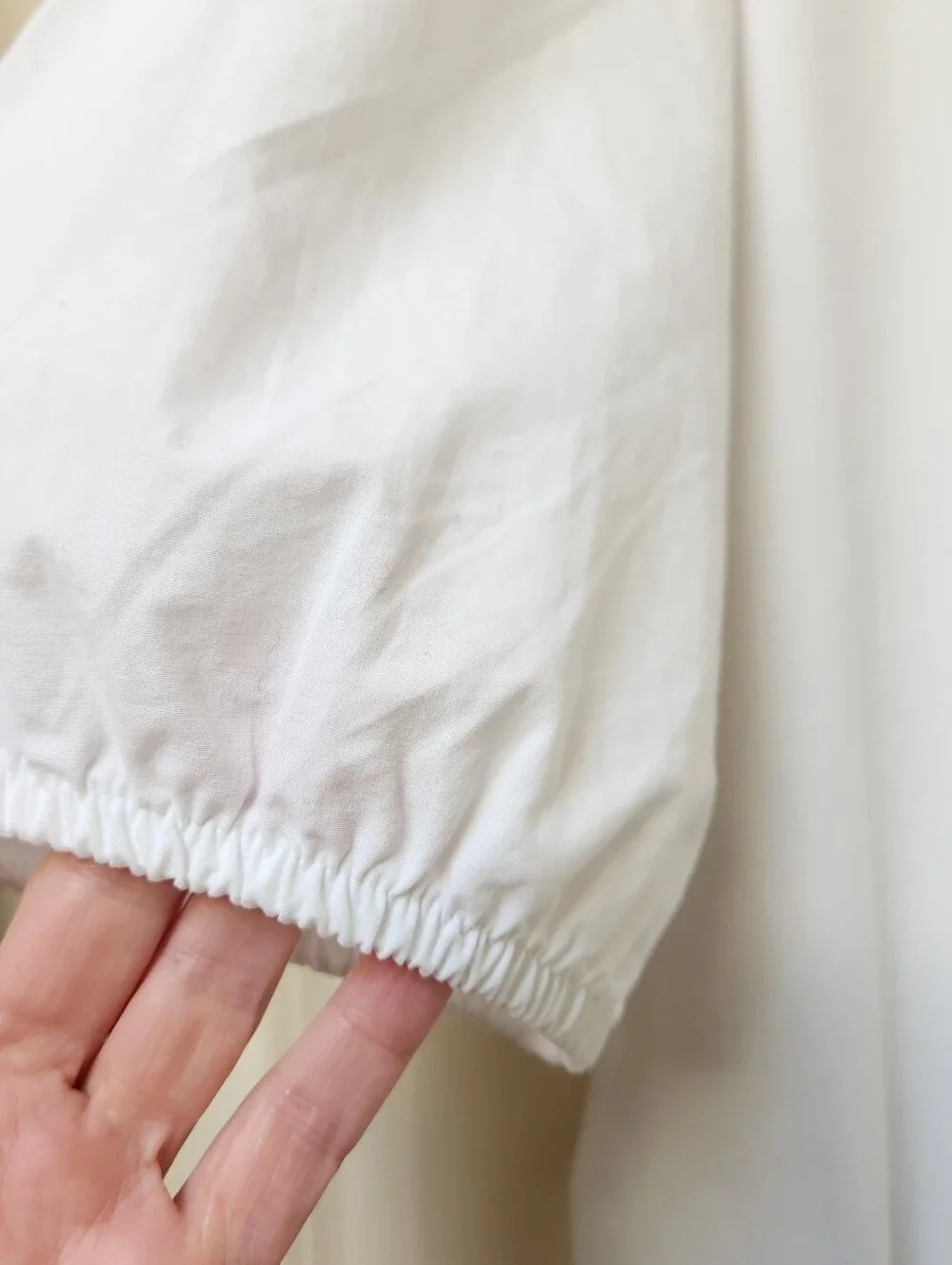 Madewell White V-Neck Puff-Sleeve Popover - Picture 6 of 10